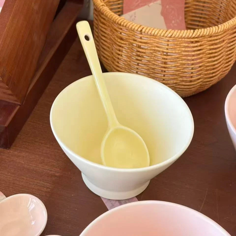 Multipurpose Ceramic Hat Bowl Set with Spoon | Perfect for All Meals