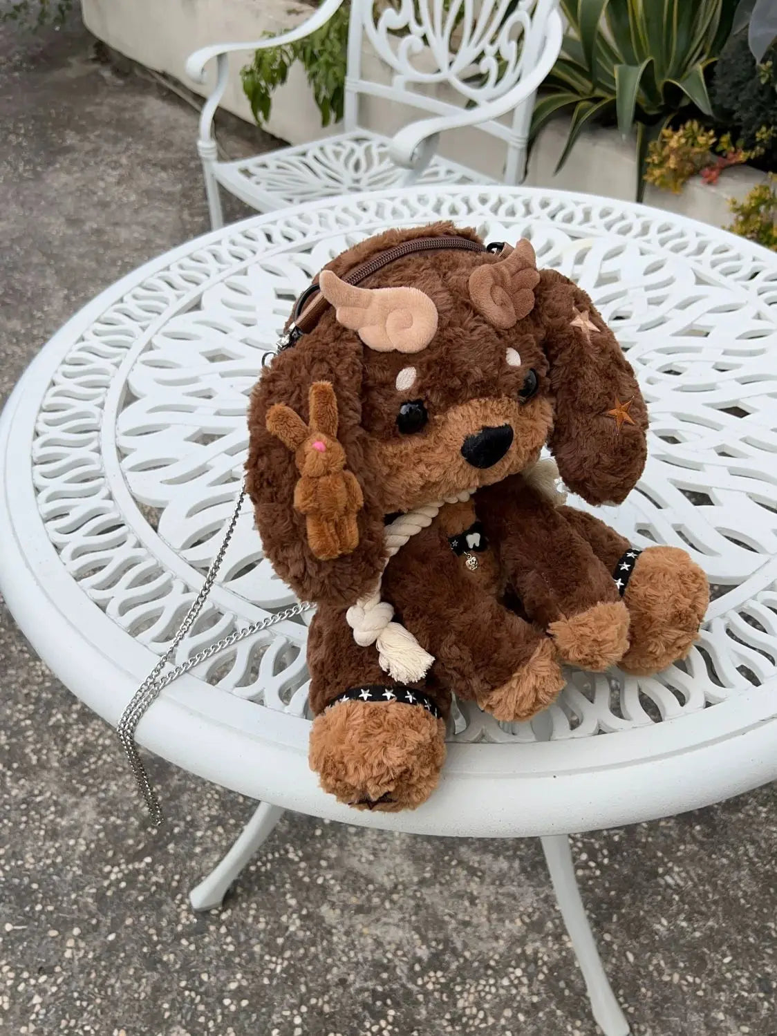 Cute Puppy Plush Doll Shaped Backpack | Trendy Cartoon Style Bag