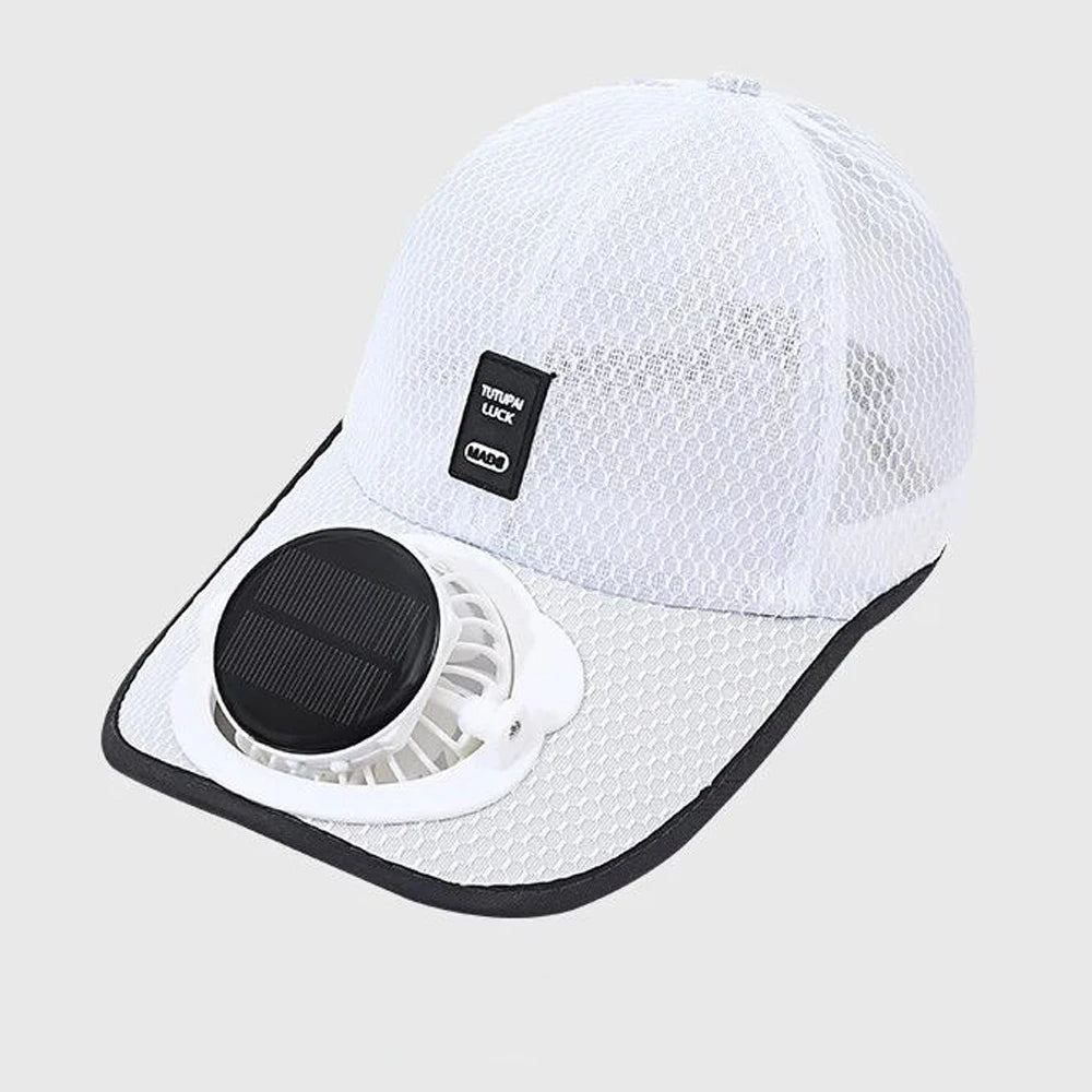 Summer Baseball Cap with Solar Fan | UV Protection Sun Hat