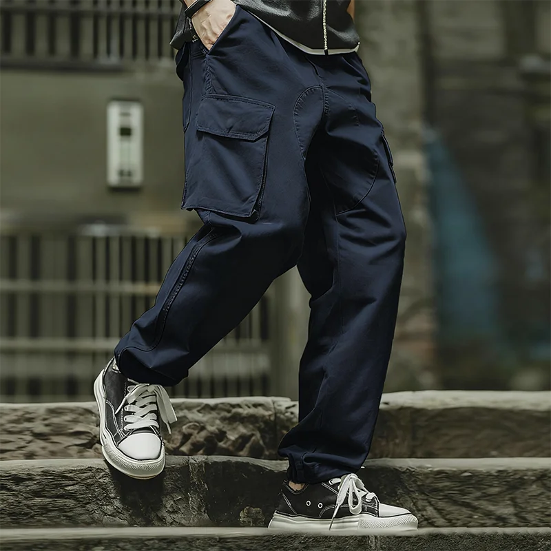 Men's Vintage Cargo Pants | All-Season Cotton Tapered Trousers 2026