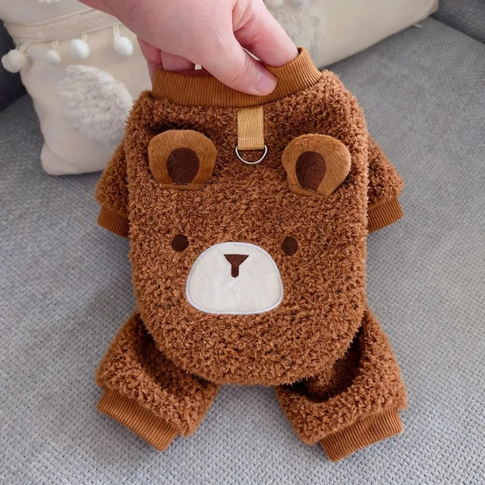 Mono de felpa acogedor para perros | Ropa abrigadora de invierno para mascotas de forro polar