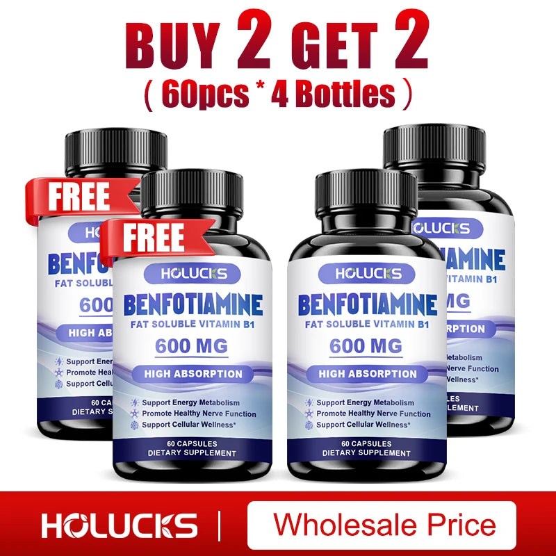 Benfotiamine Capsules 600mg | Support Energy & Nerve Health