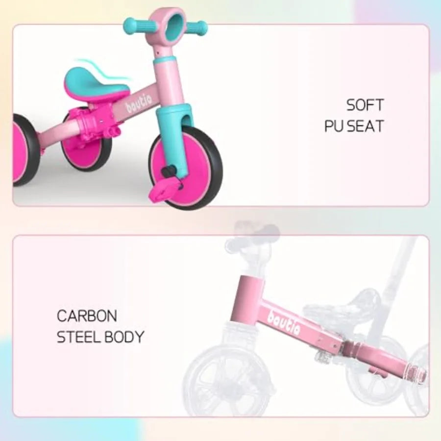 5-in-1 Tricycle with Push Handle for Toddlers | Perfect Adventure