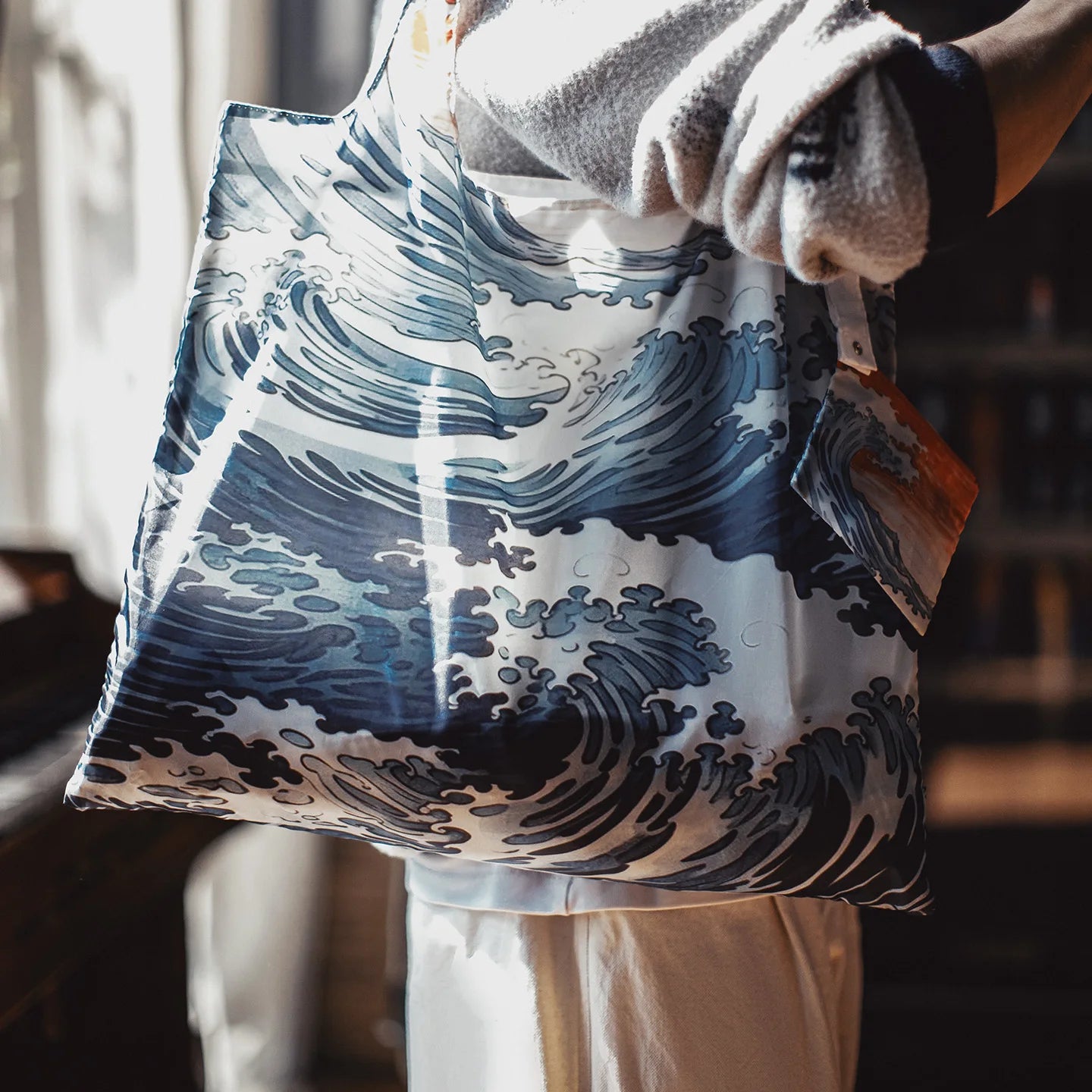 Foldable Tribal Print Tote Bag | Stylish Large Capacity Travel Bag