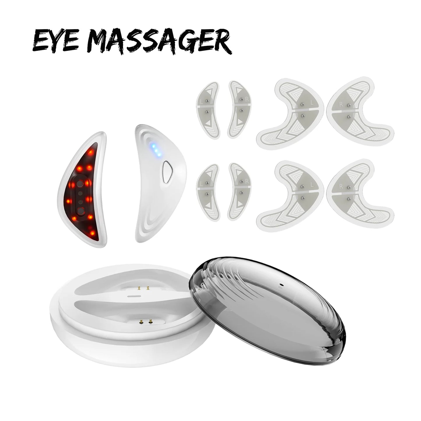 Eye Massage & Cooling Pad Set | Reduce Puffiness & Dark Circles