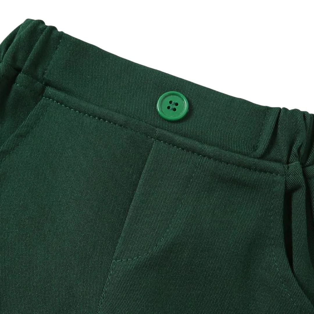 1st Christmas Costume for Infant Baby 3 6 9 12 18 24Months Boy Gentleman Solid Long Sleeve Suit Vest Romper Pants Autumn Clothes