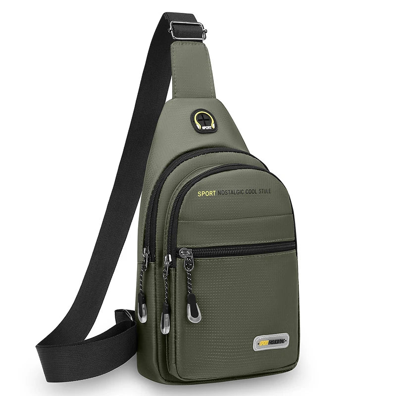 Men's Casual Shoulder Bag with Multiple Pockets for Storage Suitable for Lightweight Shoulder Bags Multifunctional Chest Bags