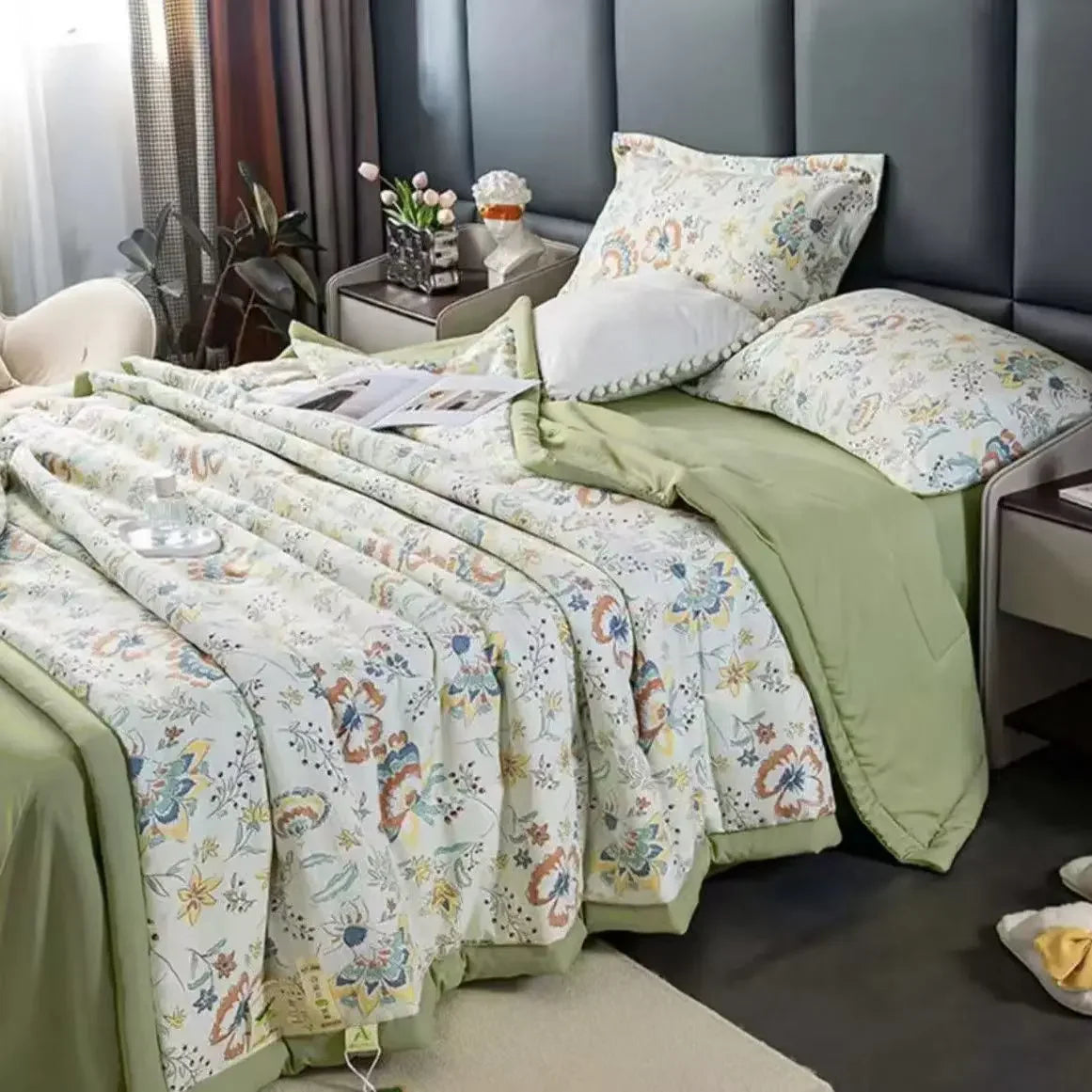 Comfortable Summer Cool Quilt Set | Lightweight Breathable Comforter