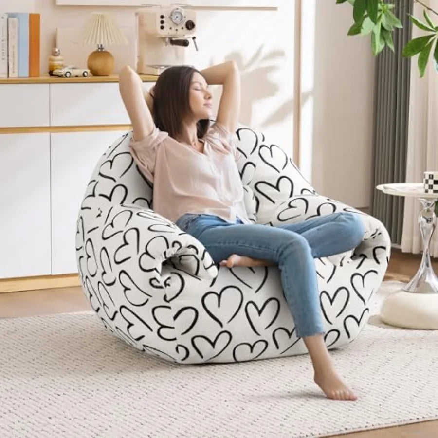 Comfy Bean Bag Chair for Adults | Cozy Foam-Filled Lounge