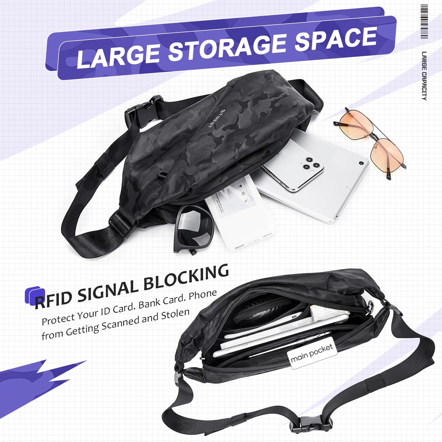 Waterproof Anti-Theft Sling Bag for Active Outdoor Adventures