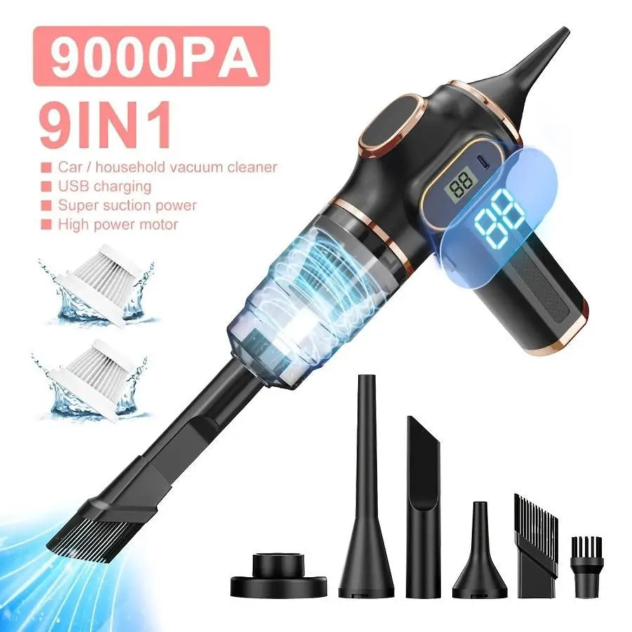 9000Pa 5-in-1 Wireless Vacuum Cleaner | Portable & Powerful Cleaning
