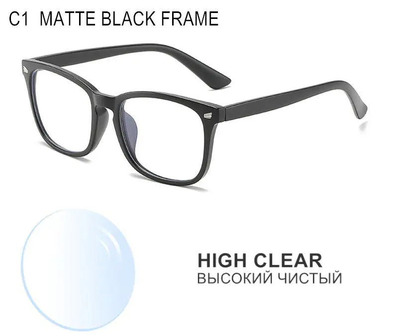 Gafas de sol retro de montura cuadrada con protección contra la luz azul y estilo