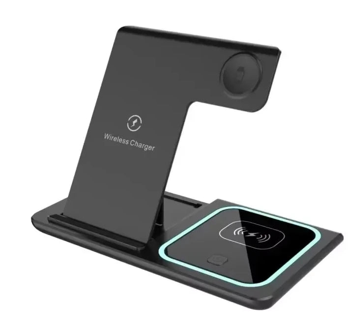 30W Foldable 3-in-1 Wireless Charging Station | Fast Qi Charger