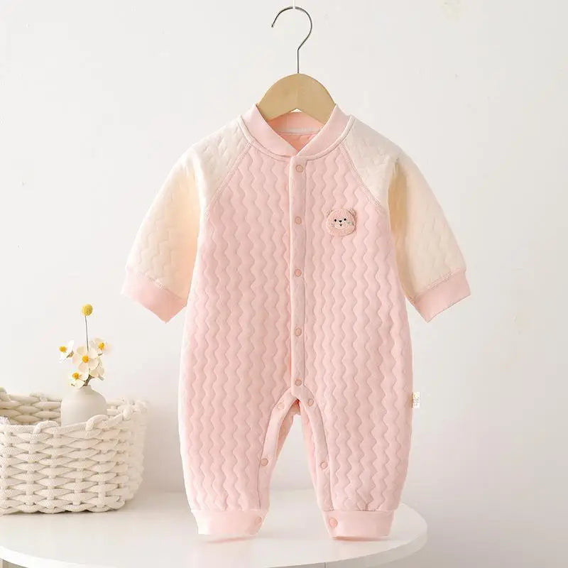Cute Baby Long Sleeve Cartoon Bodysuit | Warm & Cozy Romper