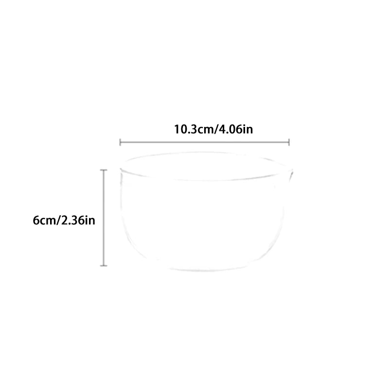Transparent Double Layer Glass Tea Bowl | Heat-Resistant Mixing Bowl