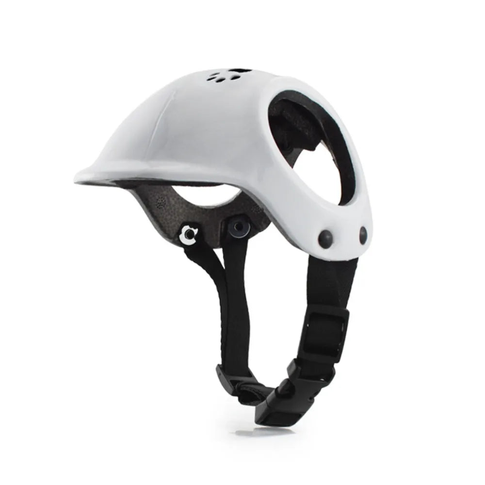 Adjustable Plastic Pet Dog Helmet | Safety Headgear for Pets
