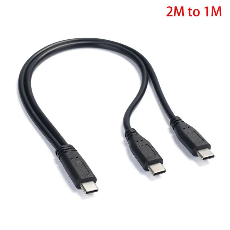 USB C Cable Splitter | Dual Charging & Data Transfer Cable
