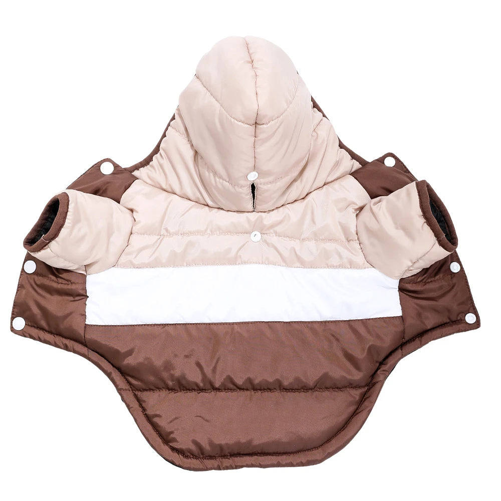 Chaqueta cálida cortavientos con capucha para mascotas | Mantente abrigado y con estilo