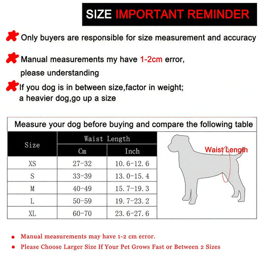 Washable Female Dog Diaper | Adjustable Leakproof Pet Pants