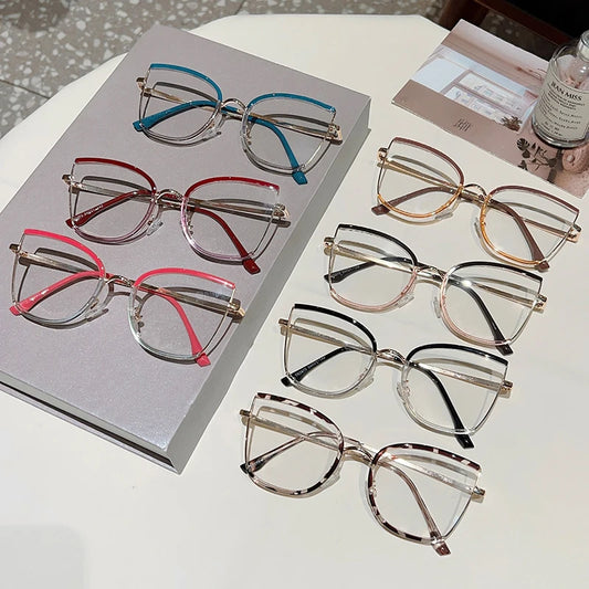 Gafas Vintage Grandes para Mujer | Gafas Elegantes con Filtro de Luz Azul