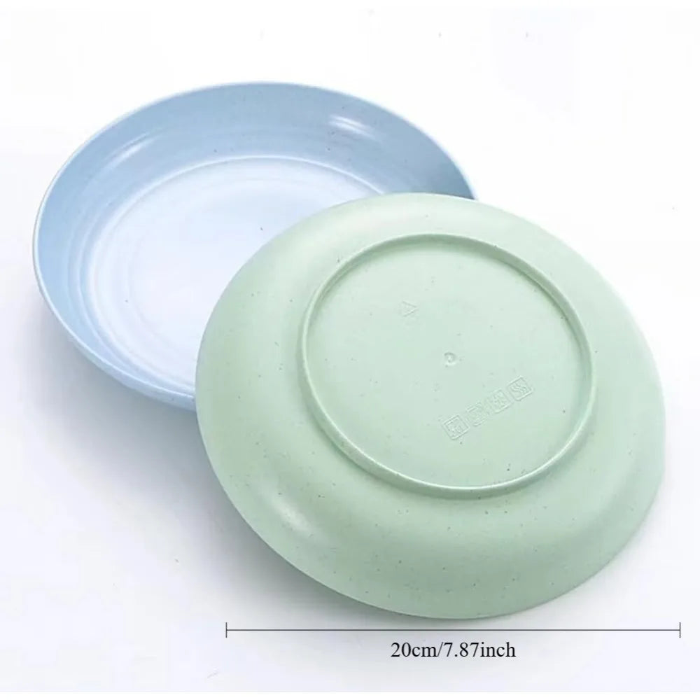 Lightweight Wheat Straw Dinner Plates Set | Eco-Friendly & Durable