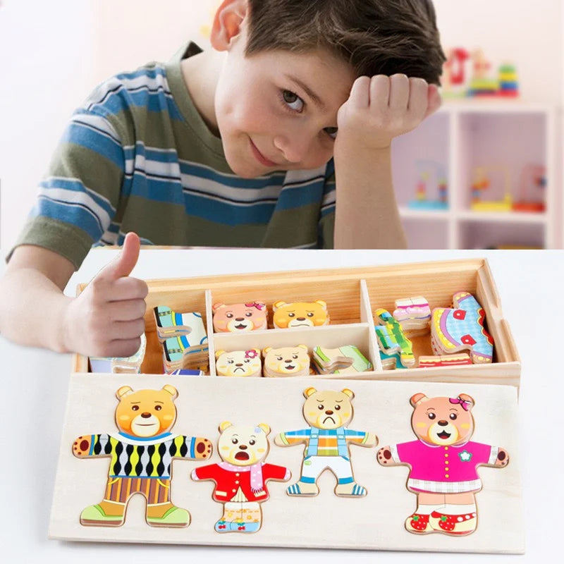 Educational Wooden Jigsaw Puzzle for Kids | Montessori Style Fun