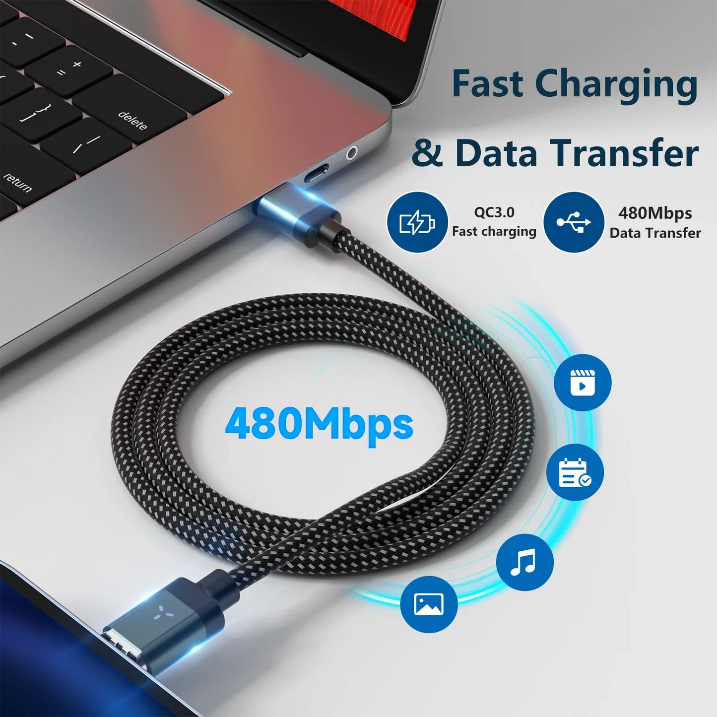 Magnetic USB-C Fast Charging Cable | Universal Compatibility
