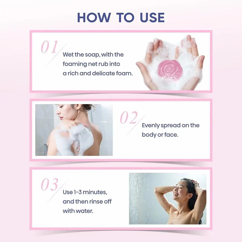 Rose Oil Whitening Soap | Brightening & Nourishing Cleansing Bar