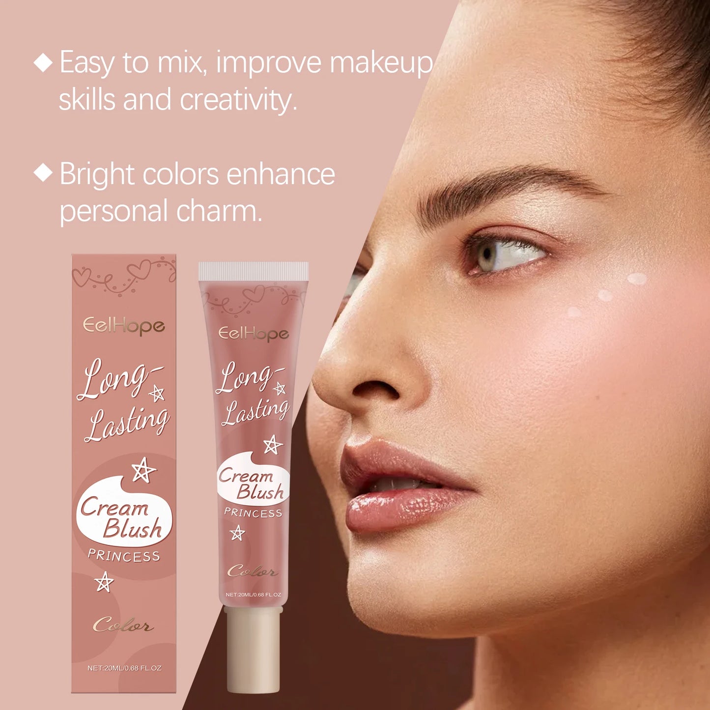 Highly Pigmented Blush Cream | Long-Lasting, Smudge-Proof Makeup