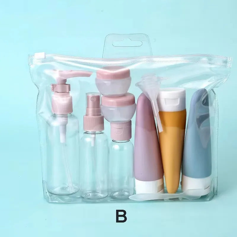 11-Pcs Travel Toiletries Containers Set | Refillable Mini Bottles