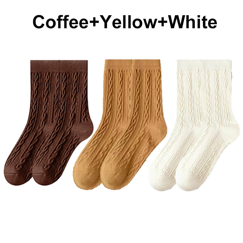 Women's Warm Cashmere Wool Socks | Cozy Mid-Calf Thermal Socks