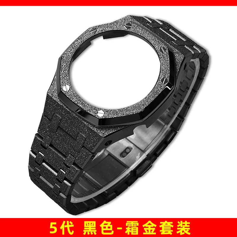 Stainless Steel Watch Case & Strap Replacement Kit | Modern Look