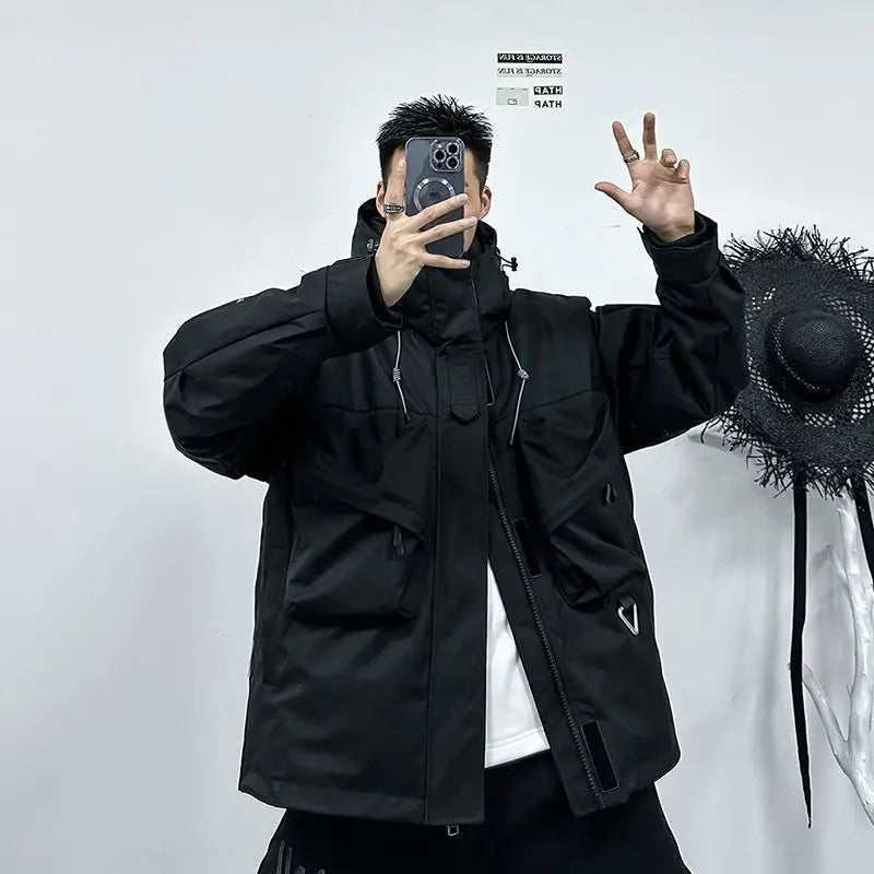 Men's Casual Hooded Parka | Warm Multi-Pocket Winter Jacket