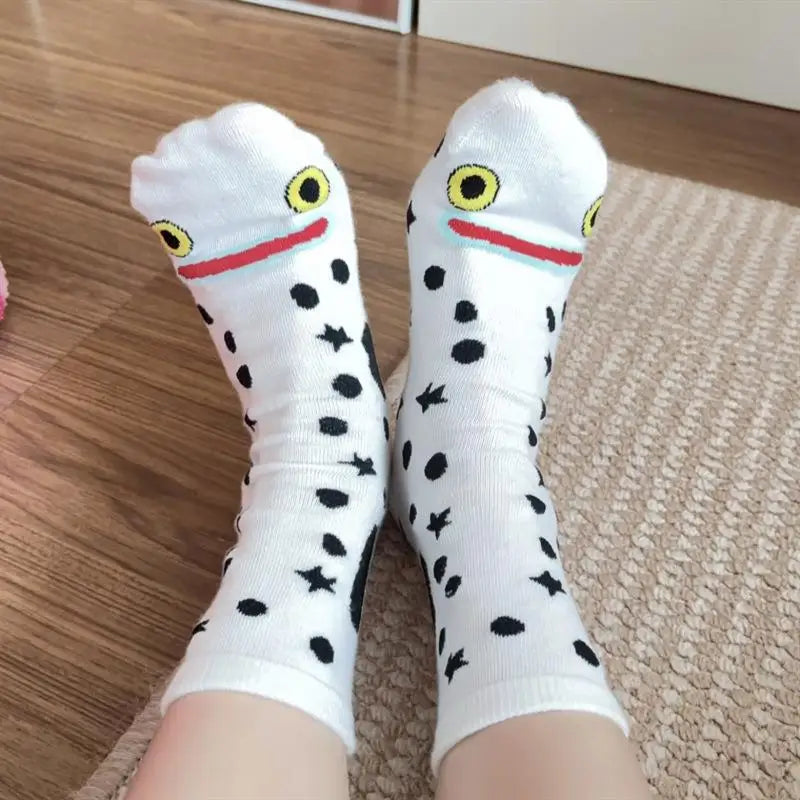 Funny Cartoon Eel Socks | Casual Mid Tube Street Style 2026