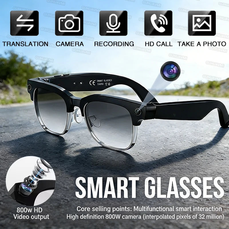 Smart Camera Glasses for Men | Video Recording & AI Features