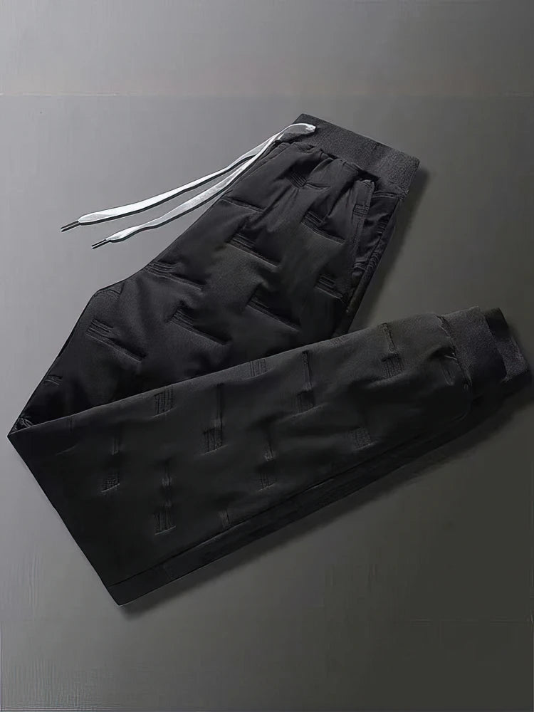 Outdoor Winter Thicken Warm Pants Men Waterproof Padded Cotton Jogger Pants Casual Sport Sweatpants Thermal Lightweight Trousers