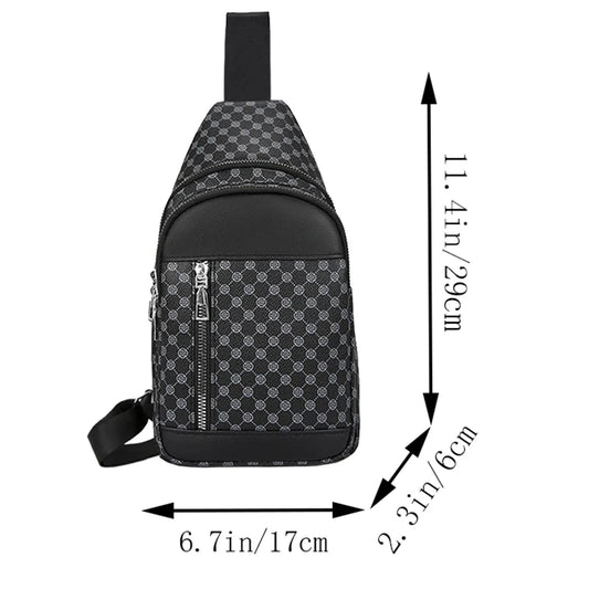 Unisex Functional Chest Bag with Patchwork Dot Design | Stylish Everyday Use