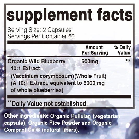 Natural Wild Blueberries | Anti-Aging Antioxidant Supplement