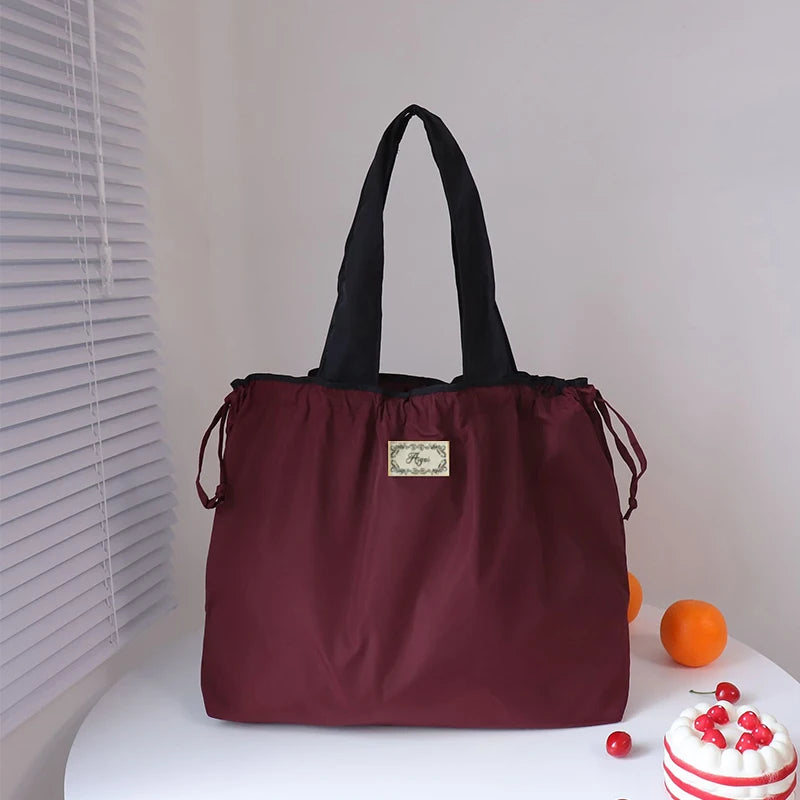 Large Capacity Eco-Friendly Drawstring Shopping Bag | Waterproof Travel Tote
