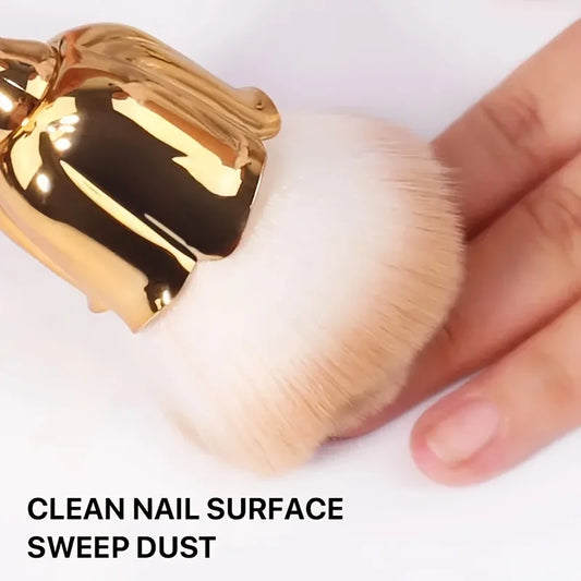 Brocha para polvo de uñas en forma de rosa | Herramienta de maquillaje de cerdas suaves para un acabado impecable