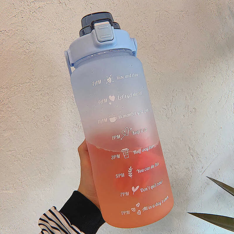 Motivational 2-Liter Water Bottle | Leak-Proof Sports Cup