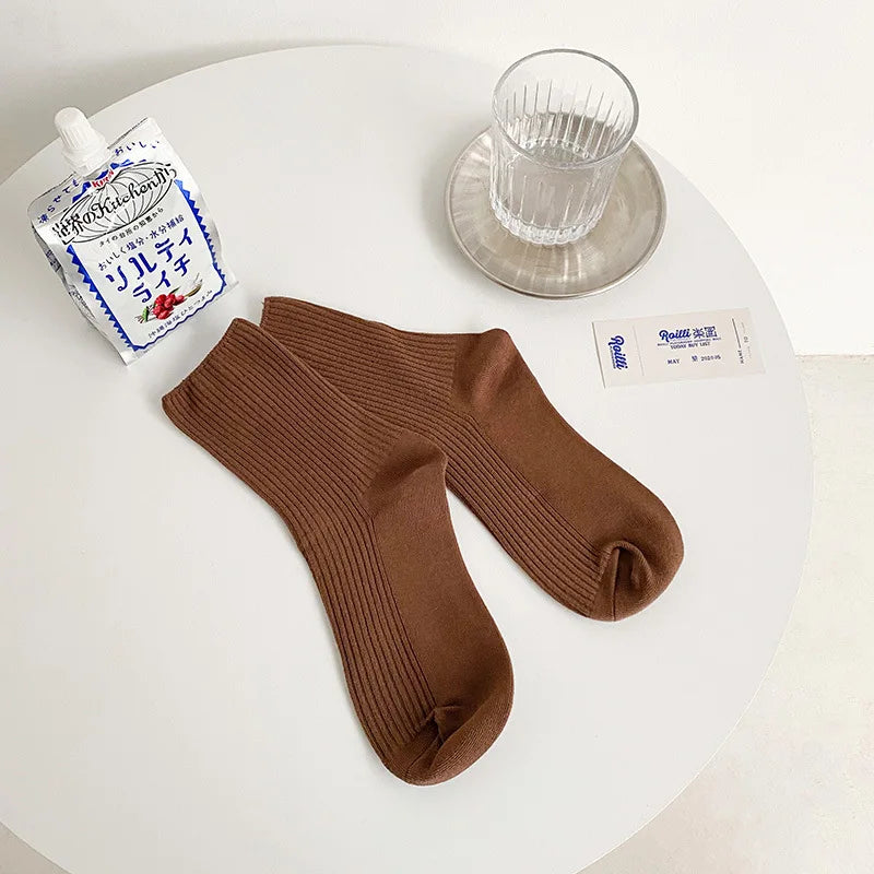 6 Pairs Women's Winter Cotton Socks | Cozy & Stylish Warmth