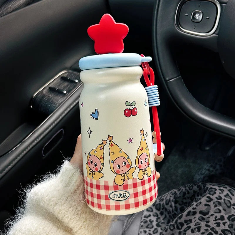 Cute Star Thermal Cup | Portable Stainless Steel Water Bottle