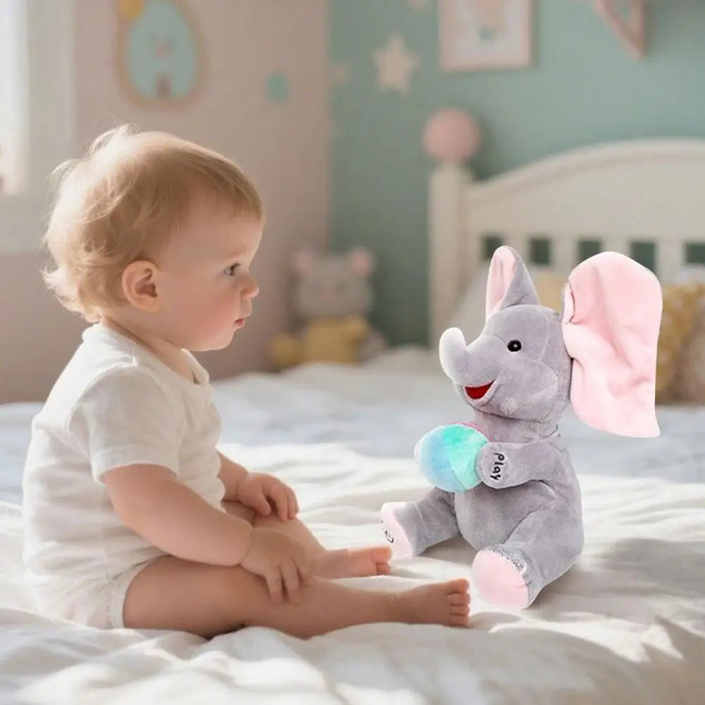 Interactive Elephant Plush Toy | Musical Baby Soothing Companion