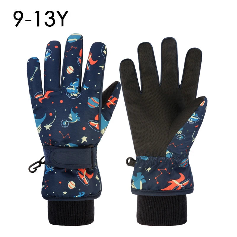 Waterproof Kids Winter Gloves for Skiing, Snowboarding & Cycling