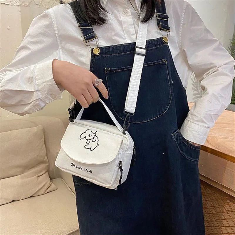 Cute Cartoon Messenger Bag for Women | Stylish Small Square Bag