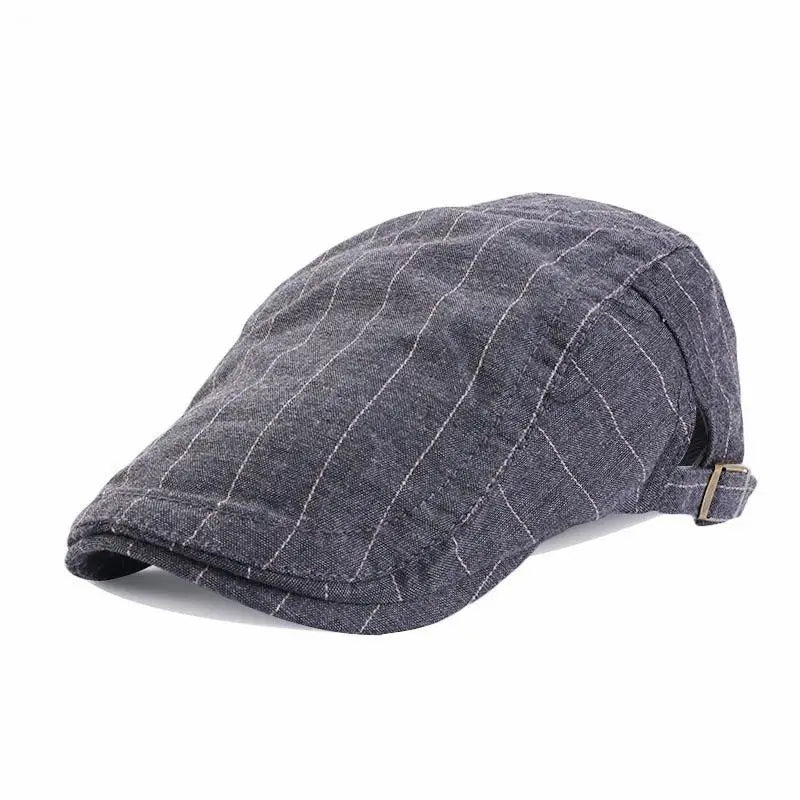 Spring/Summer Breathable Lightweight Double Button Adjustable Beret Peaked Cap Painter Hat