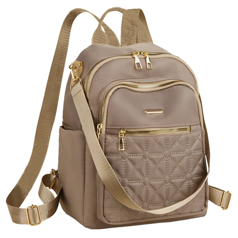 Sleek Versatile Backpack for Daily Travel Stylish Quilted Multi-color Lightweight Casual Functional Bag