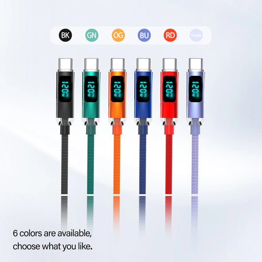 120W USB Type C Fast Charging Cable | 6A for All Devices