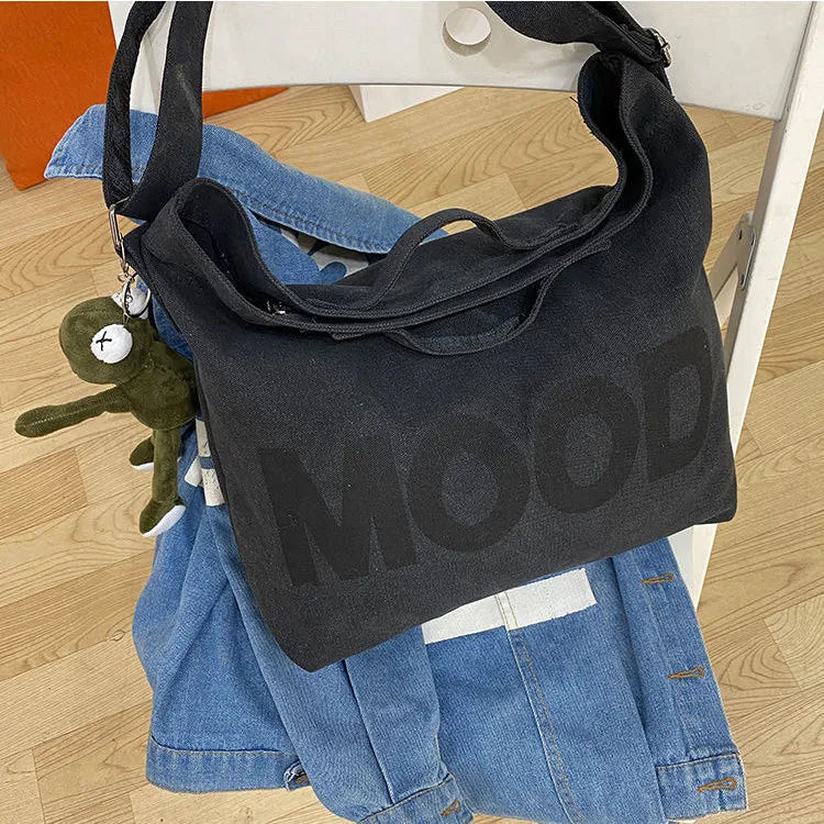 Stylish Women's Canvas Messenger Bag | Trendy Crossbody Handbag